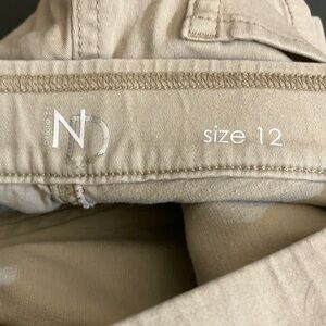 Tan Casual Cotton Blend Shorts